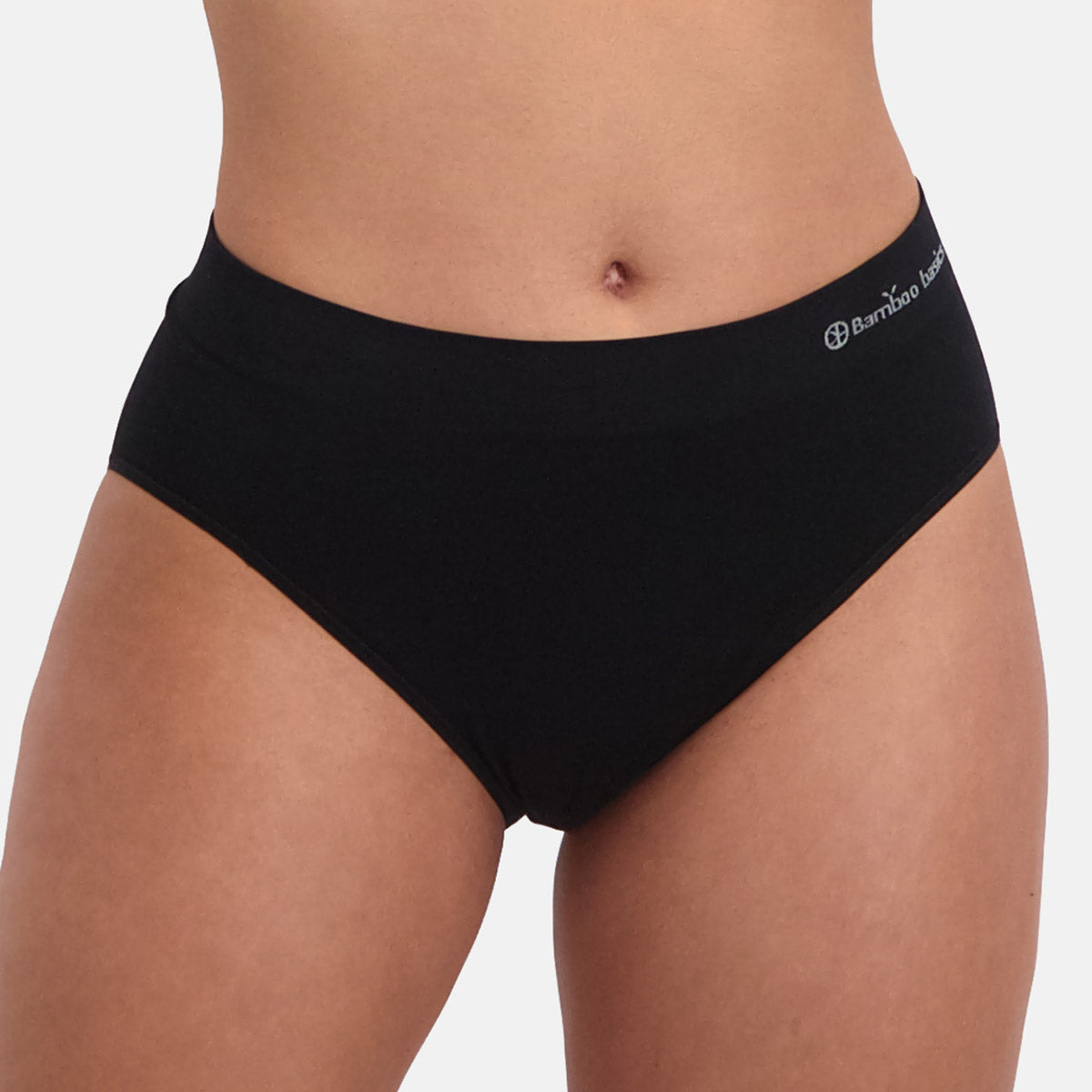 Women's Bamboo/Cotton High Leg Brief Style Underwear Black Color - 3-p –  Spun Bamboo